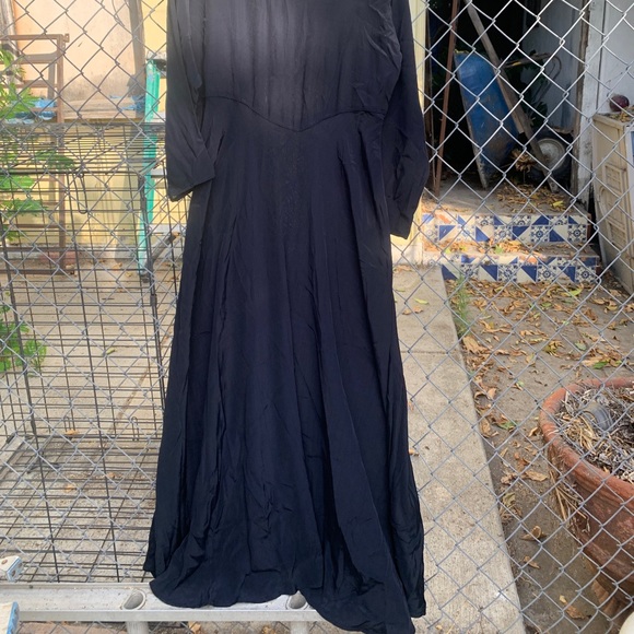 Vintage Jane Mohr DTK Black Rayon Dress - Picture 2 of 13